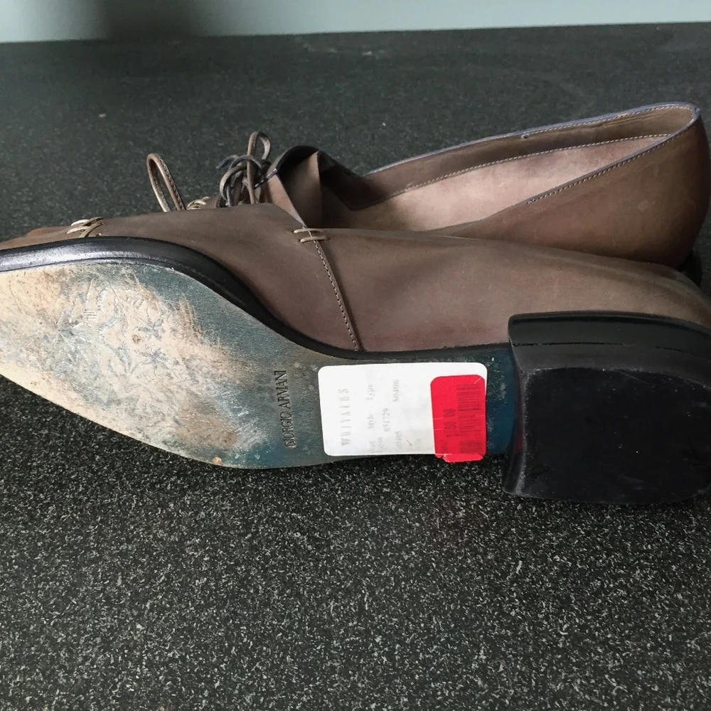 Giorgio Armani auth. beige Oxford shoes, NWT, EU 37 or US 6 - Picture 5 of 5